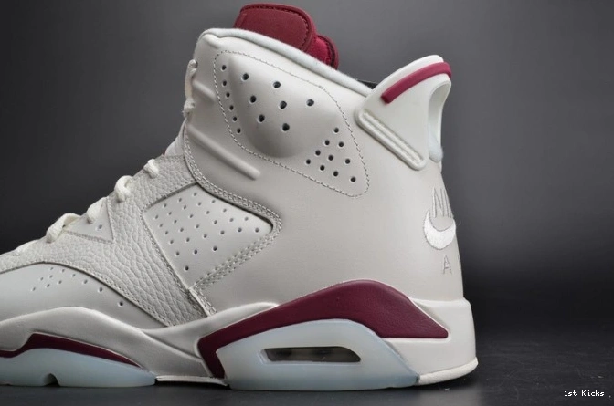 Jordan Retro 6 white Maroon 384664-116 Air 0727